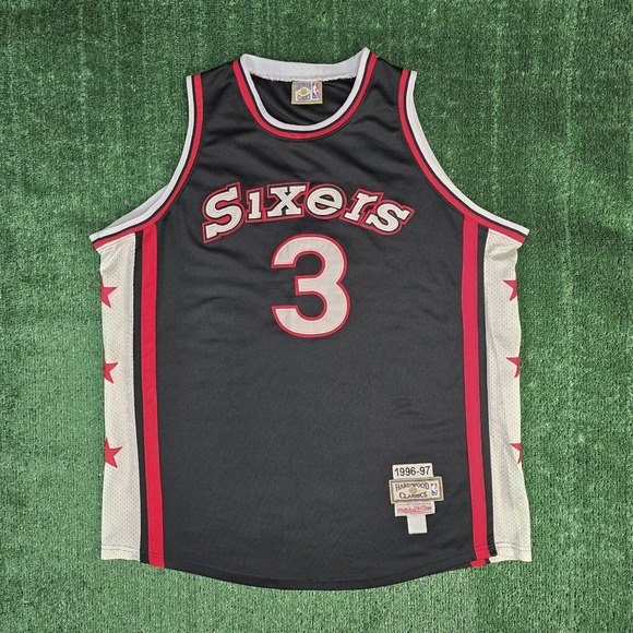 Mitchell & Ness Hardwood Classics Allen Iverson #3 Sixers Jersey XXL Vintage - Picture 2 of 14